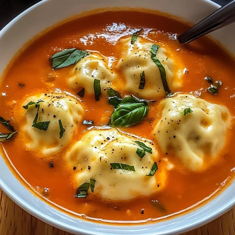 Tomato Soup with Cheese Dumplings