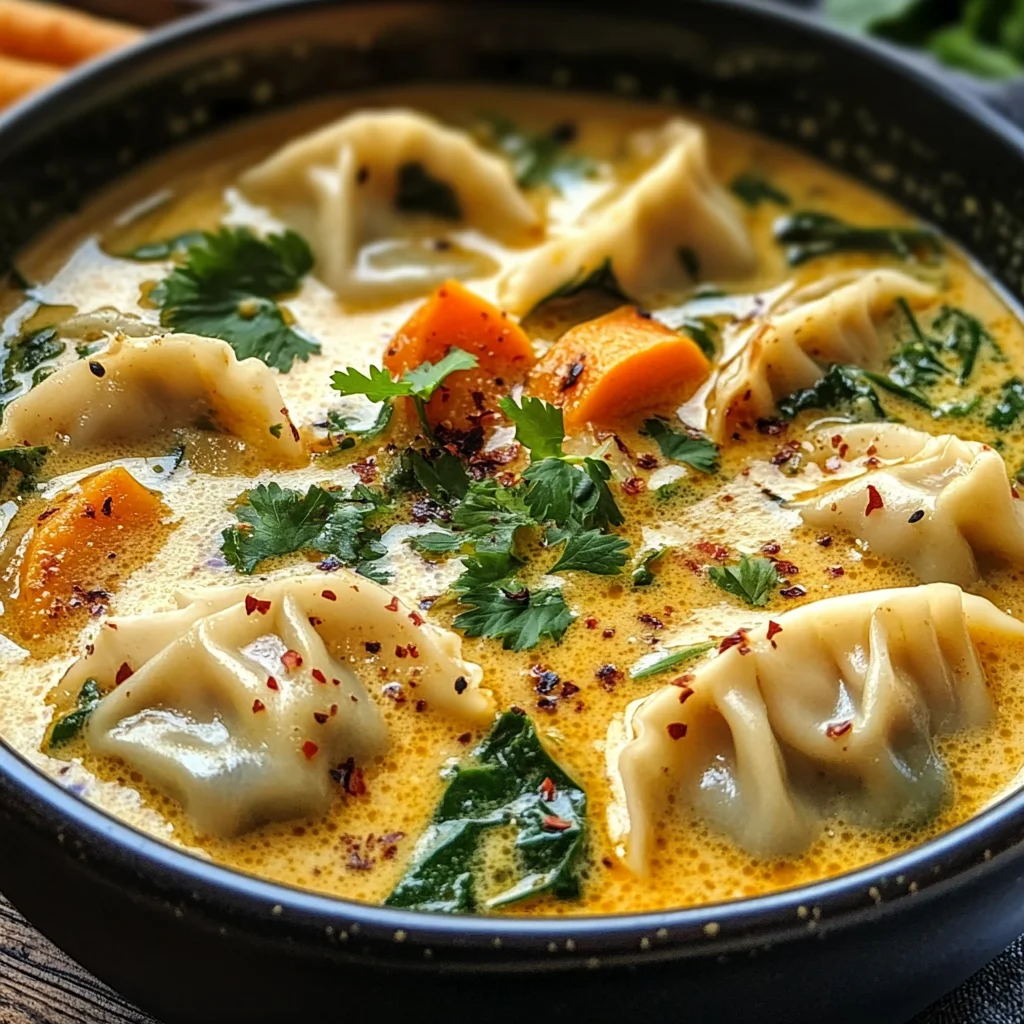 Thai Potsticker Coconut Soup