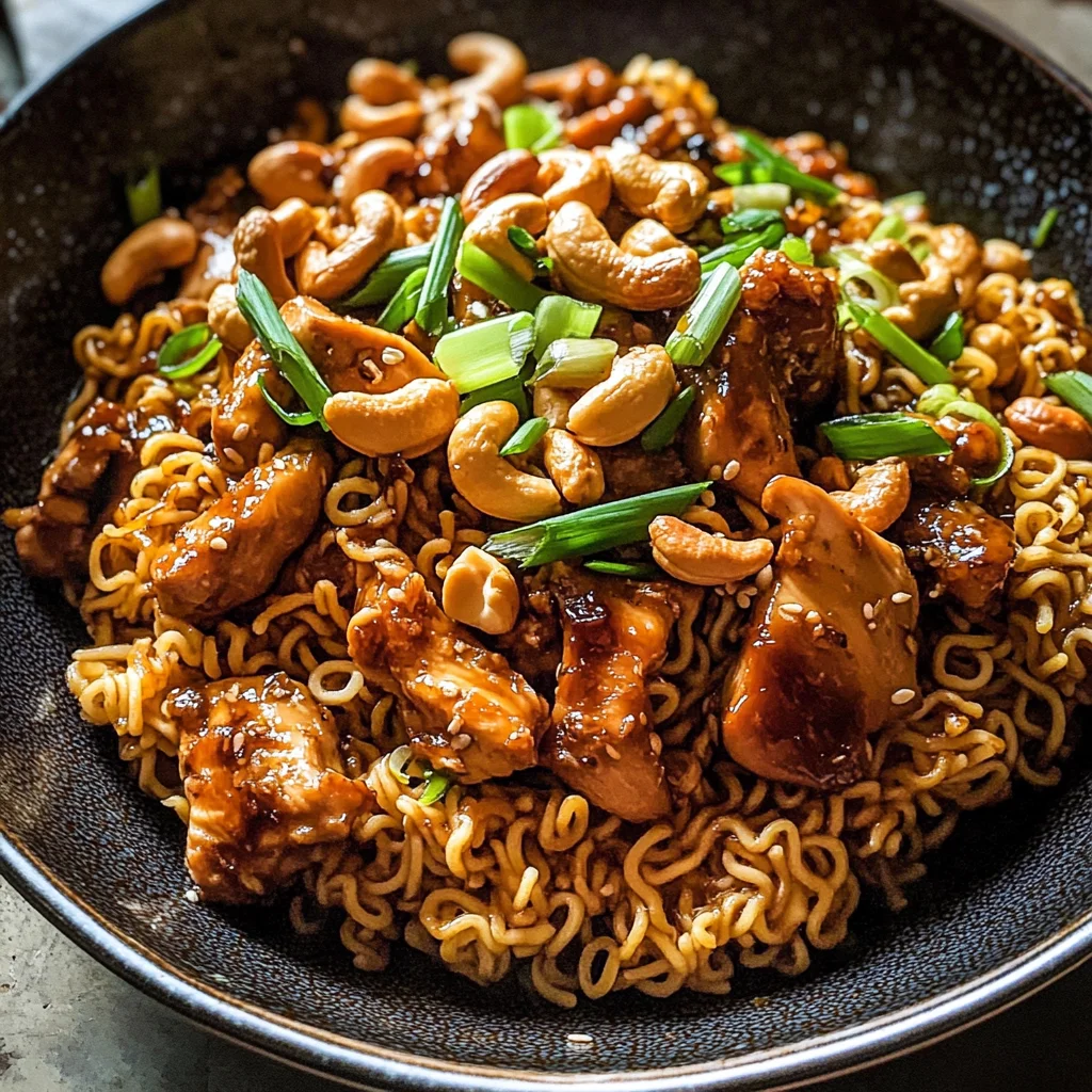 20 Minute Cashew Chicken Noodles