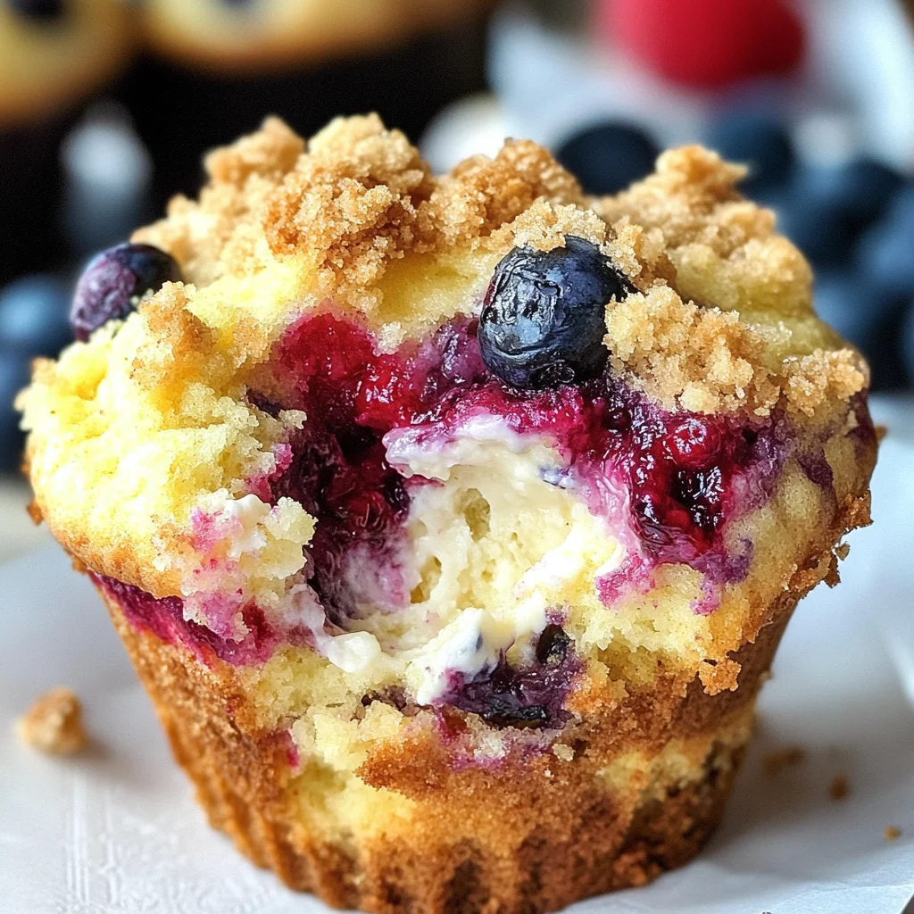 Berry Cream Cheese Muffins