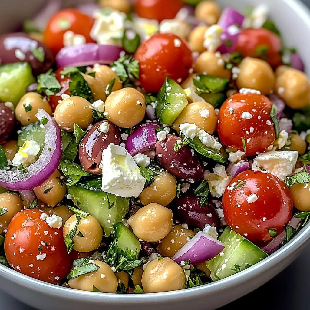 Best Mediterranean Chickpea Feta Salad Recipe