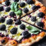 Blackberry Basil Ricotta Pizza
