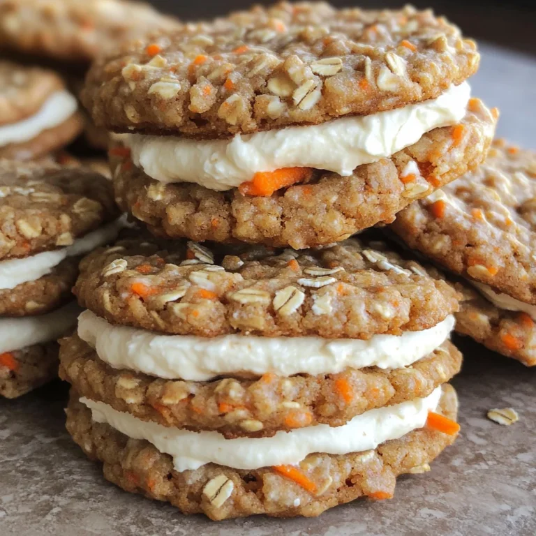 Carrot Cake Cookie Sandwiches