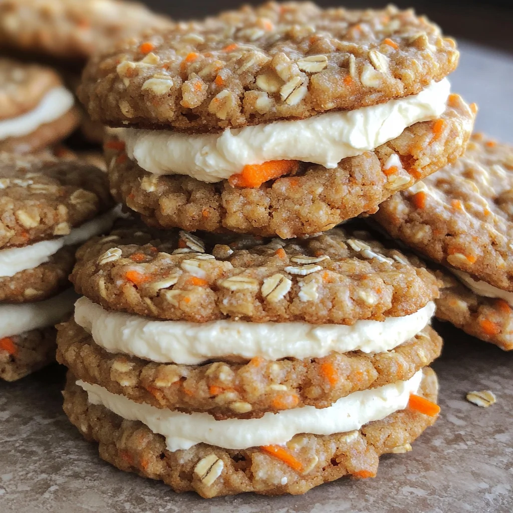 Carrot Cake Cookie Sandwiches