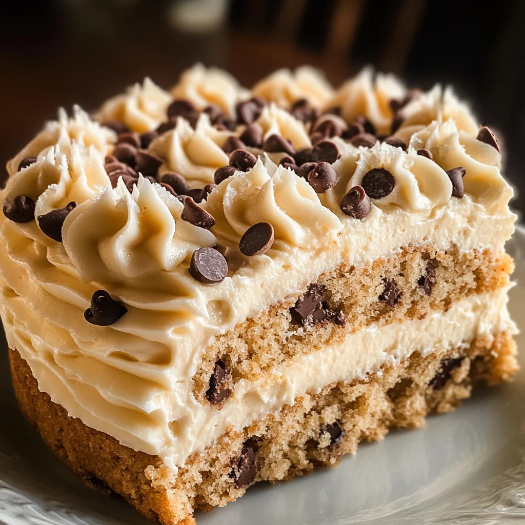 Chocolate Chip Cookie Cake Recipe with Buttercream Frosting