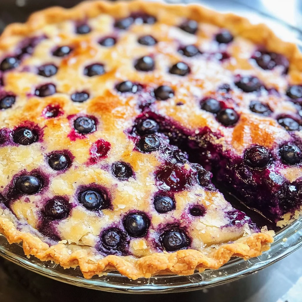 Crustless Blueberry Pie
