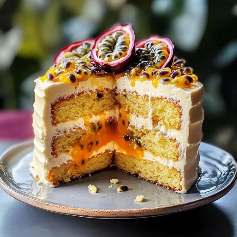 Delightful Passion Fruit Cake with Creamy Frosting Power