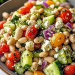 Easy Greek Bean Salad with Marinated Beans