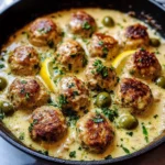 Greek Chicken Meatballs in Lemon Cream Sauce Recipe