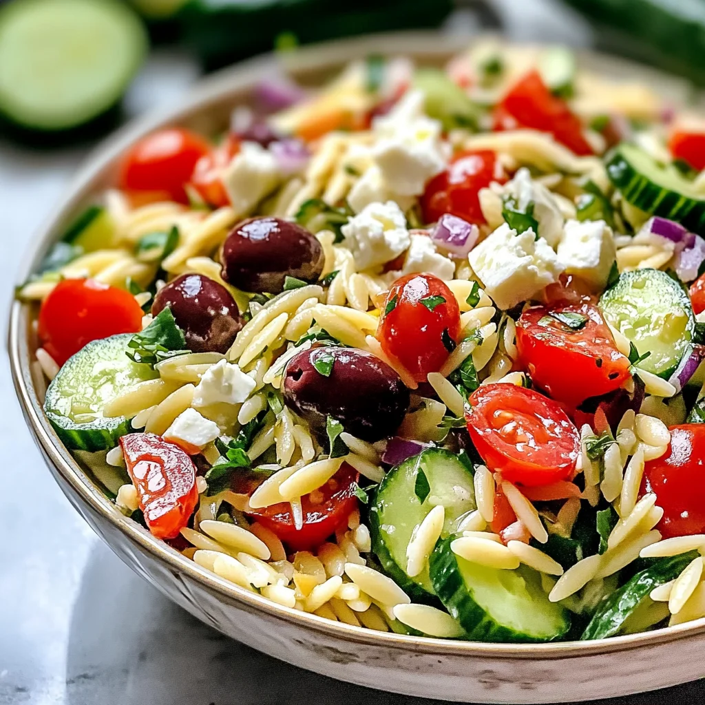 Mouthwatering Mediterranean Orzo Salad - Homefoodkitchen