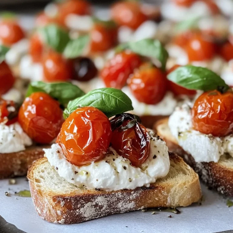 Roasted Tomato and Burrata Crostini