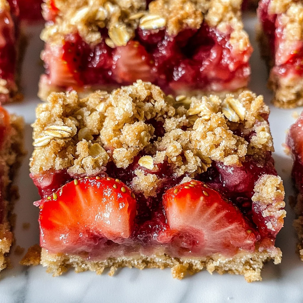 Strawberry Oatmeal Crumble Bars Recipe