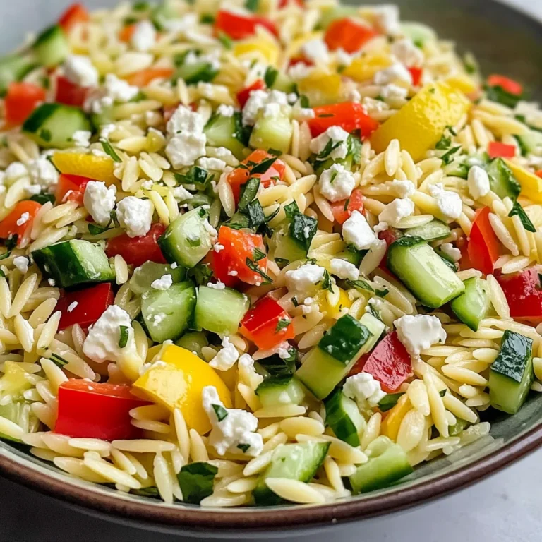 30-Minute Lemon Orzo Salad With Feta - theamazingfood