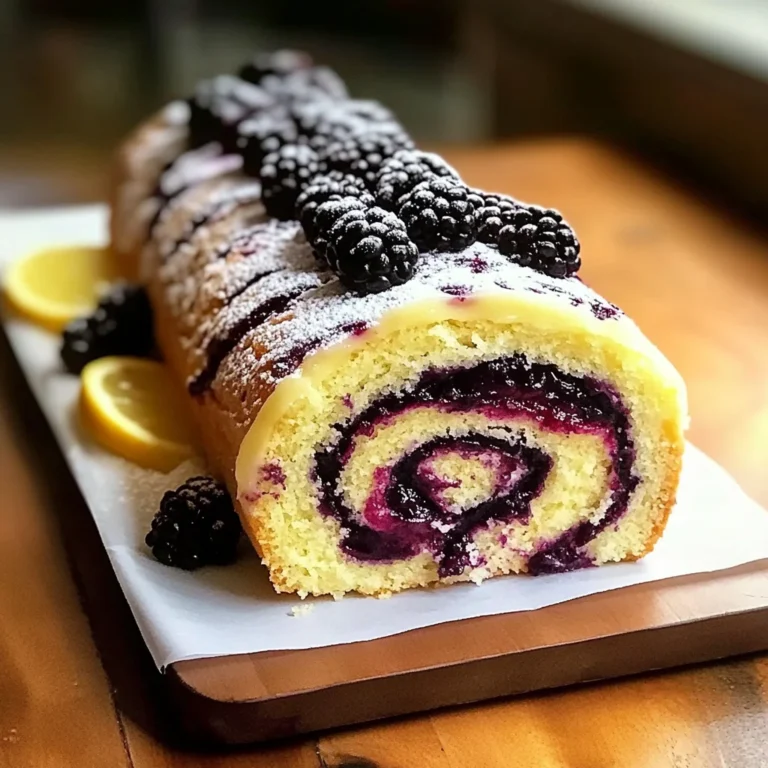 Blackberry Lemon Cake Roll