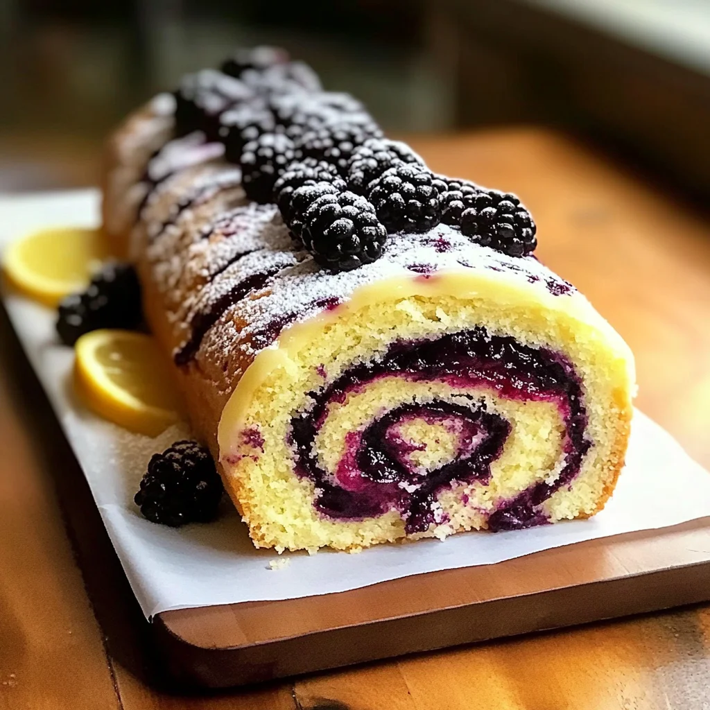 Blackberry Lemon Cake Roll