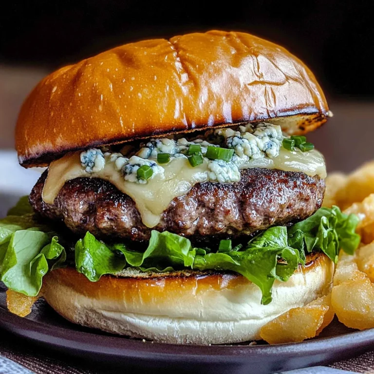 Blue Cheese Burgers, Juicy Burgers With Cheese Inside