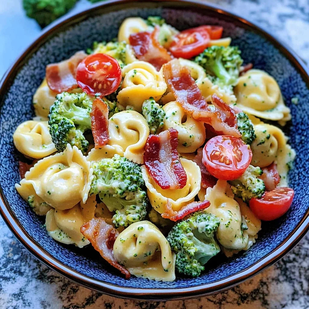 Broccoli Cheese Tortellini Pasta Salad