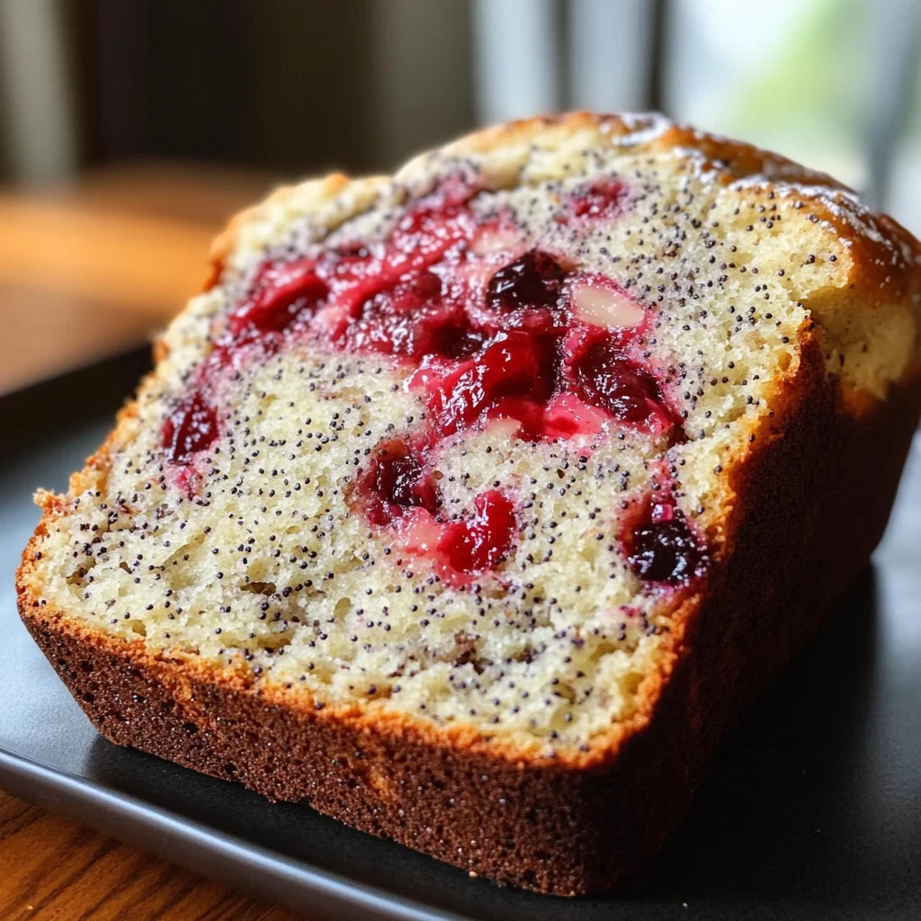 Cherry Almond Poppyseed Bread