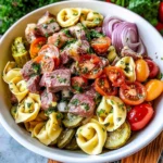 Cubano Tortellini Salad with Mojo Dressing