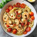 Garlic Butter Shrimp Pasta with Tomatoes