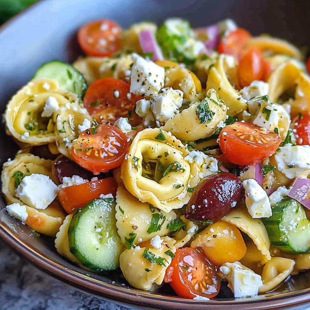 Greek Tortellini Pasta Salad