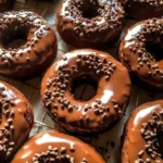 Homemade Baked Frosted Chocolate Donuts