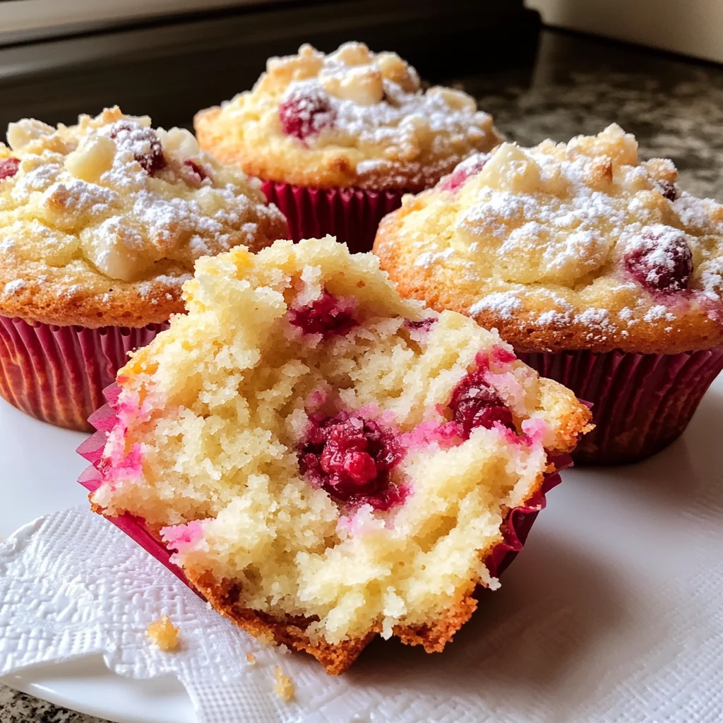 Lemon Raspberry White Chocolate Muffins