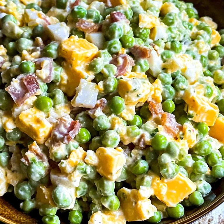 Old Fashioned Frozen Green Pea Salad with Eggs