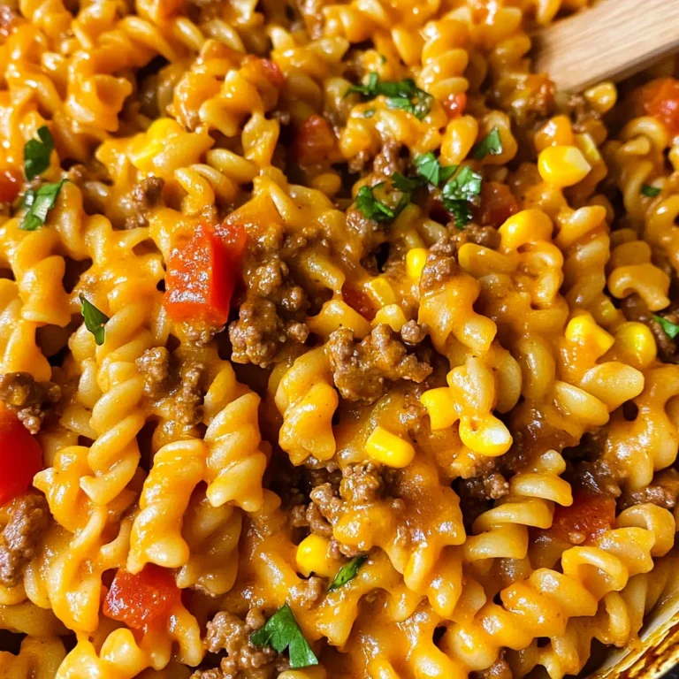 One Pot Cheesy Taco Pasta