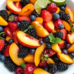 Peach Berry Fruit Salad (Paleo or Vegan!)