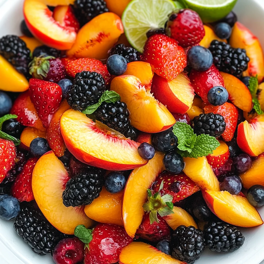 Peach Berry Fruit Salad (Paleo or Vegan!)