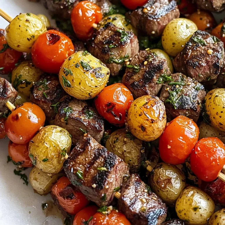 Rosemary Garlic Steak Kebabs