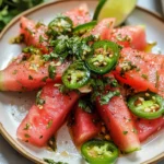 Spicy Watermelon Salad with Cilantro and Lime