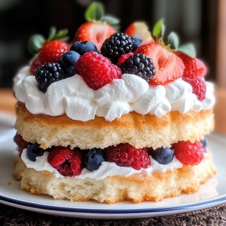 Angel Food Cake with Berries