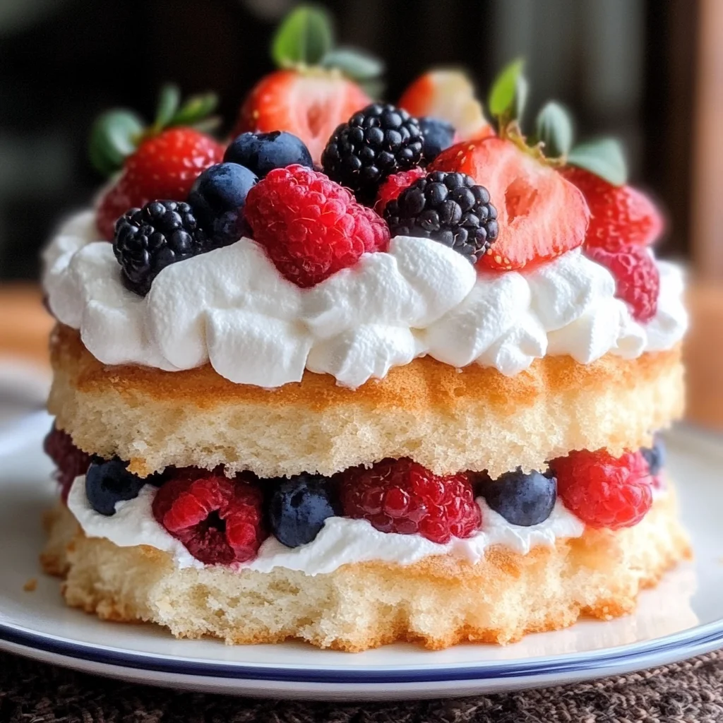 Angel Food Cake with Berries