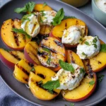 Grilled Peach Salad with Whipped Feta