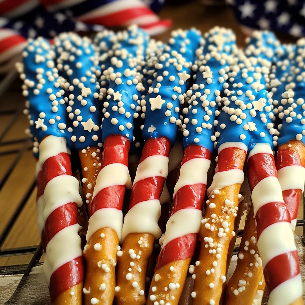 Patriotic Pretzel Rods