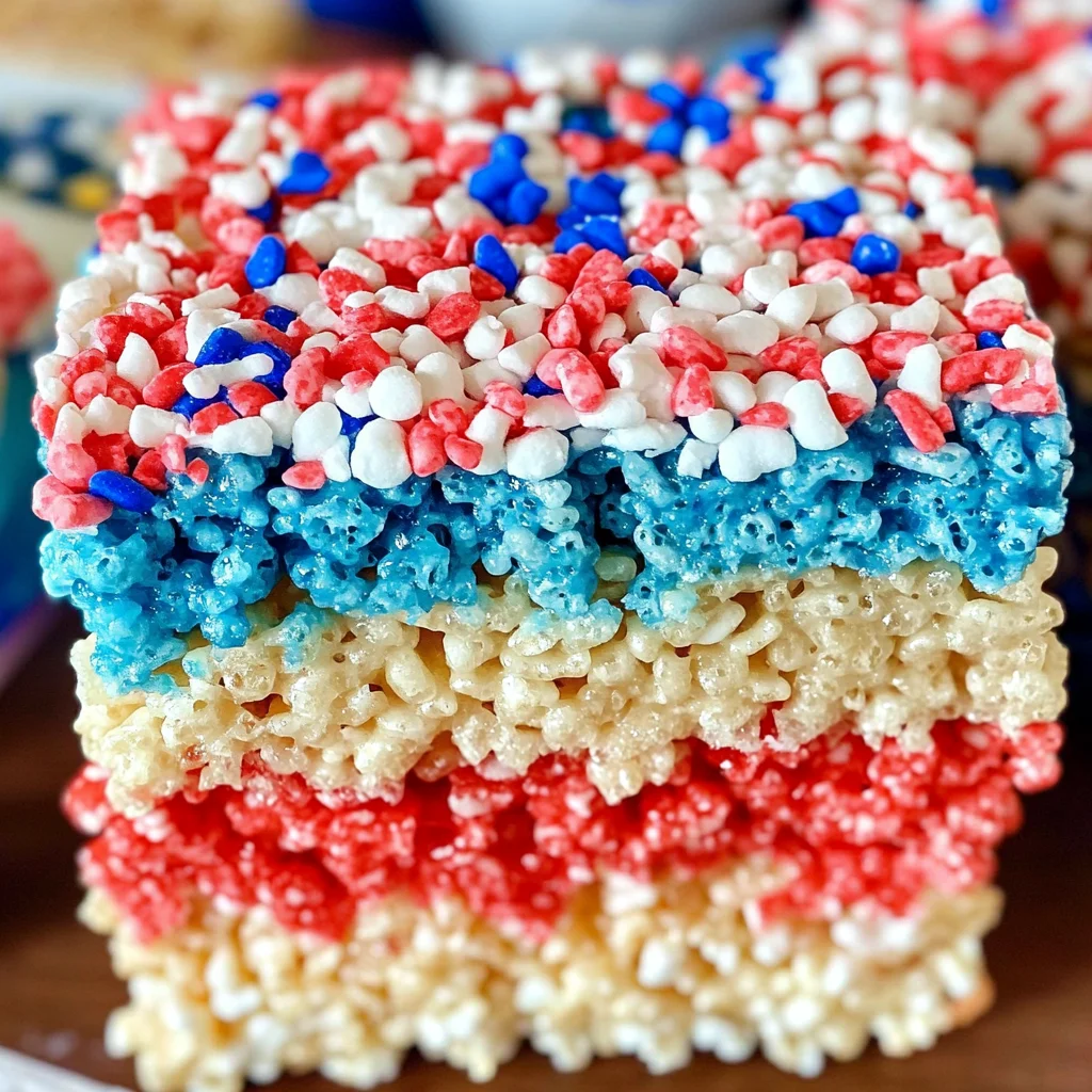 Red, White, and Blue Rice Krispies Treats