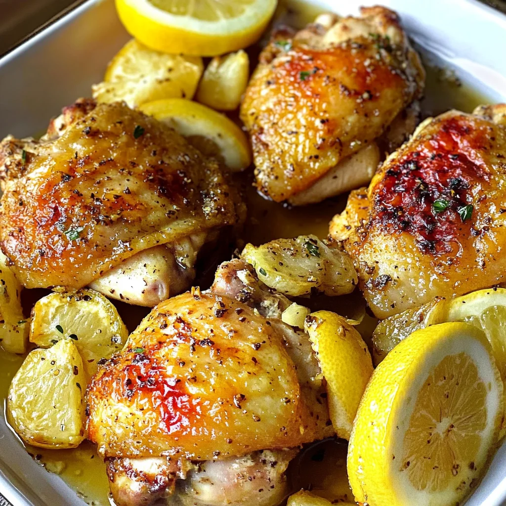 Sheet Pan Lemon Chicken Thighs