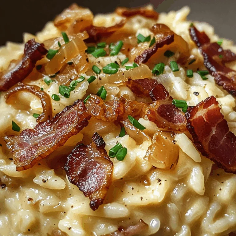 Caramelized Onion Turkey Turkey Bacon Risotto: A Creamy Delight for Your Dinner Table